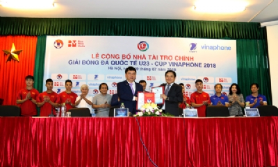 Công bố giải bóng đá quốc tế U23- Cúp VinaPhone 2018 và nhà tài trợ chính VNPT